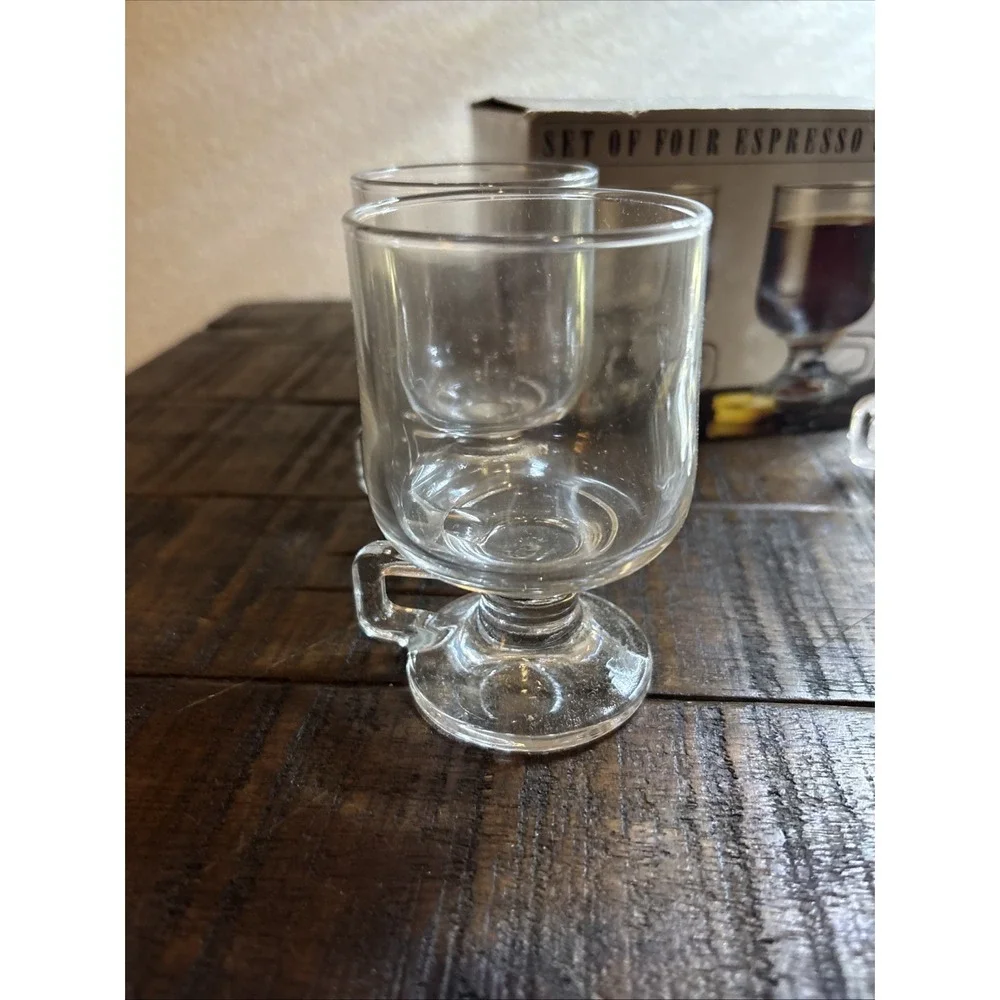 Dansk Glass Espresso‎ Cups - Original Box - Made In Belgium